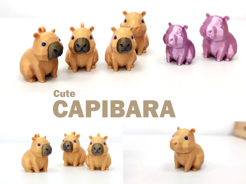 Cute Capibara keychain figurine