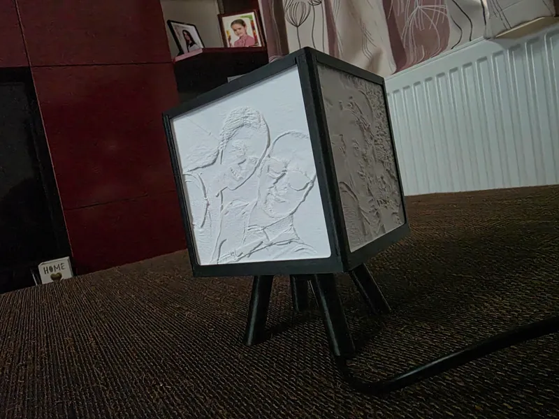 Lithophane lamp for 100x100x3.2mm lithophanes