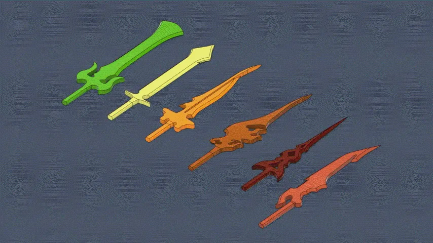 Lot de 6 épées pour figurine Dummy 13