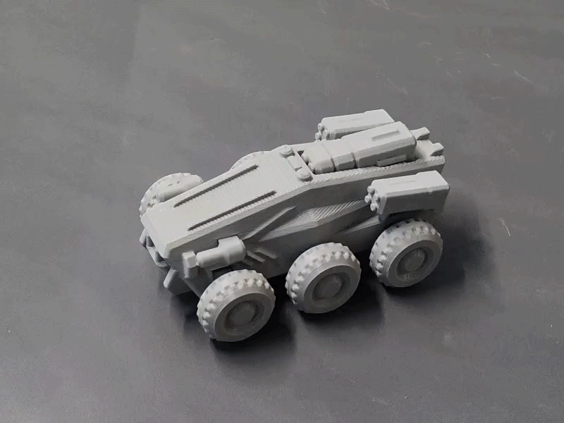 Miniatura 1 do modelo 3D 重火力装甲车（无支撑，无需五金）