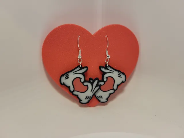 Minnie Mouse Love Hände Ohrringe