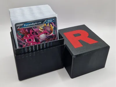 Deckbox for 100 cards with Team Rocket design
