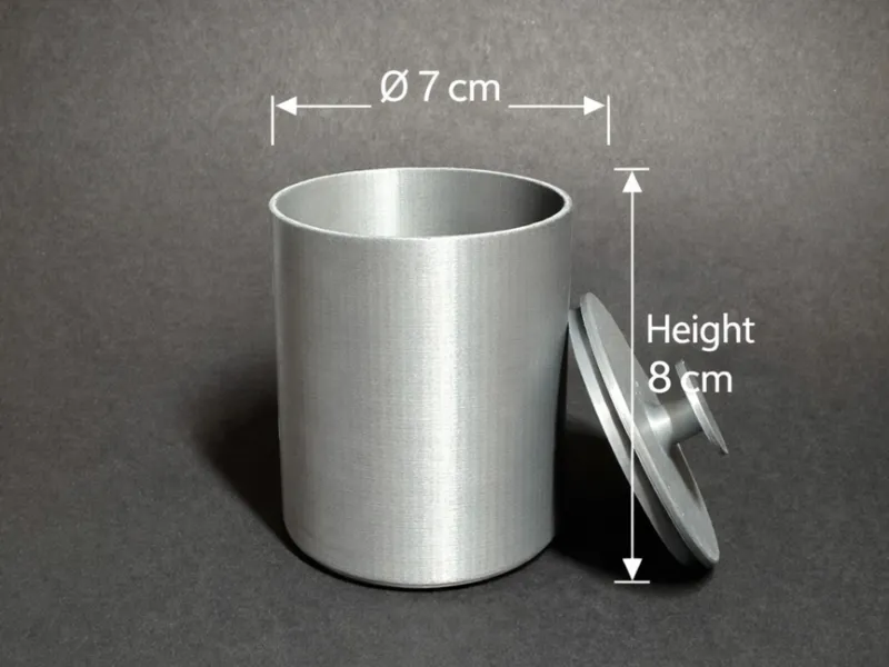 Minimal Desk Organizer with Lid | 8×7 cm