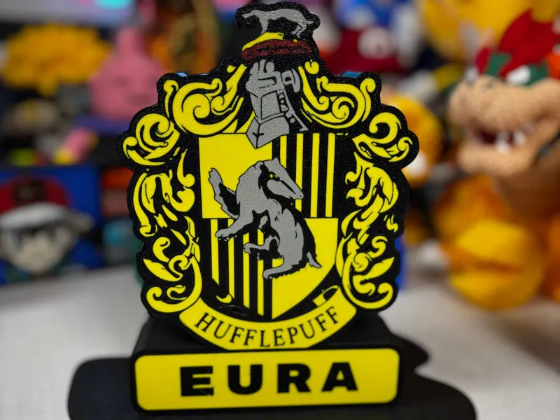 Hufflepuff Crest Lightbox | Customizable Name Base