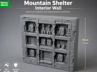 Sci-Fi diorama - Mountain Shelter Interior Wall
