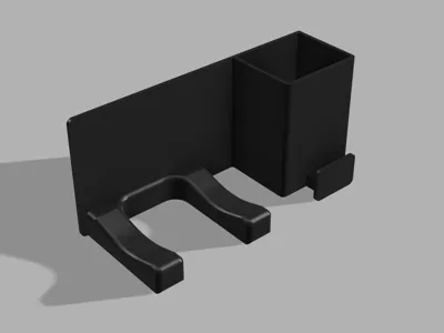 Hairdryer and brush wall mount