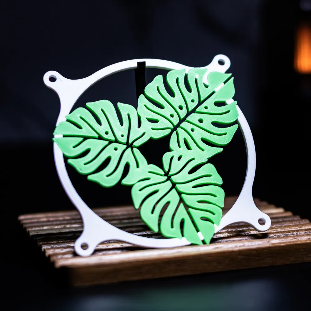 Monstera Fan Monstera Leaf Fan Cover 80mm 92mm 120mm 140mm - Free 3D Print Model ...