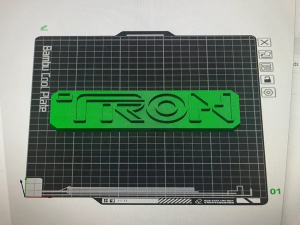 Porte-clés logo Tron