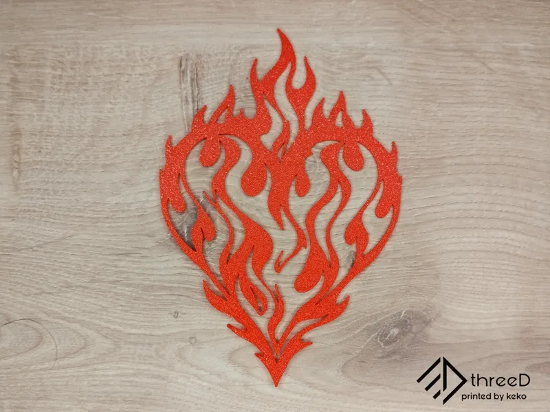 Burning Heart Wall Art | Love Decor