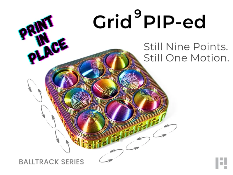 BallTrack Grid9 PIP‑ed — 3×3 Print‑in‑Place Grid
