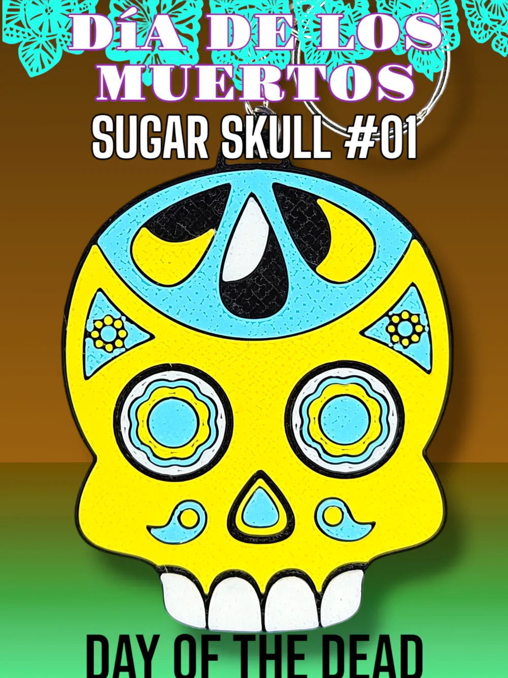 Sugar Skull Day of the Dead Día de Muertos #01 by NoProblem - MakerWorld