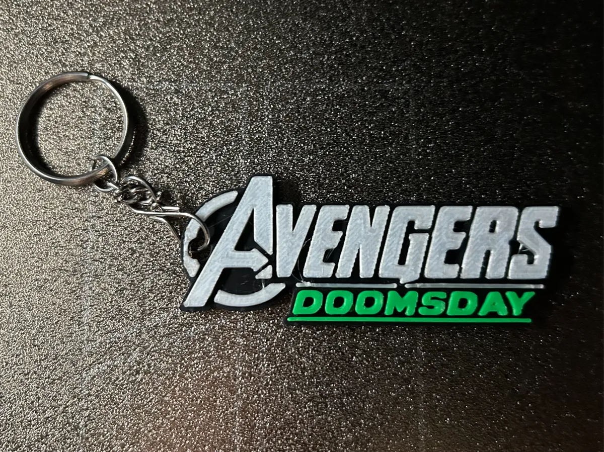Avengers: Doomsday Logo Keychain (Layered) - Free 3D Print Model ...