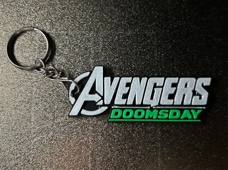 Avengers: Doomsday Logo Keychain (Layered)