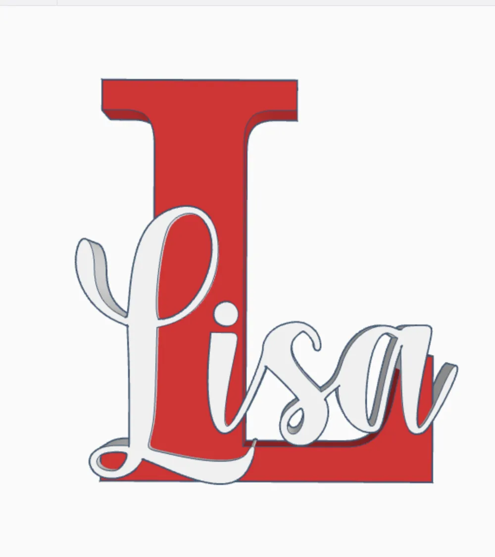 LISA name ornament initial nameplate inscription by meetoo333 ...