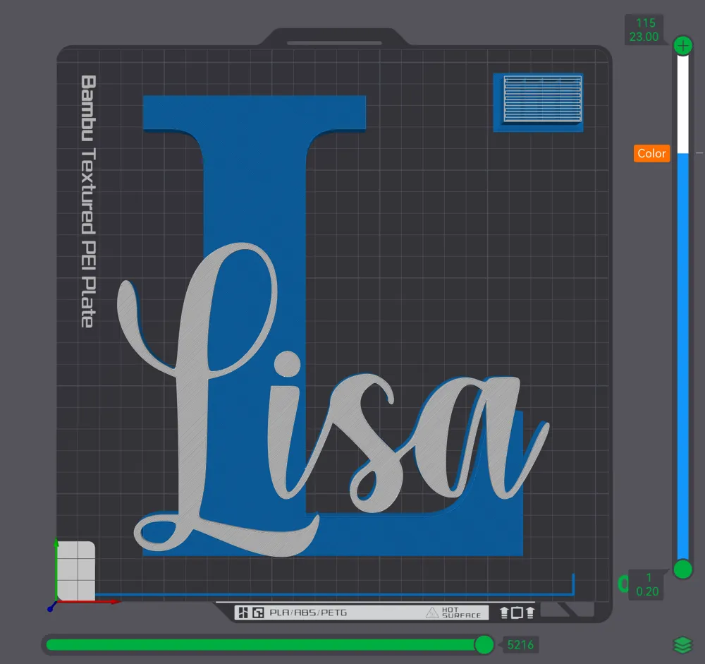 LISA name ornament initial nameplate inscription by meetoo333 ...
