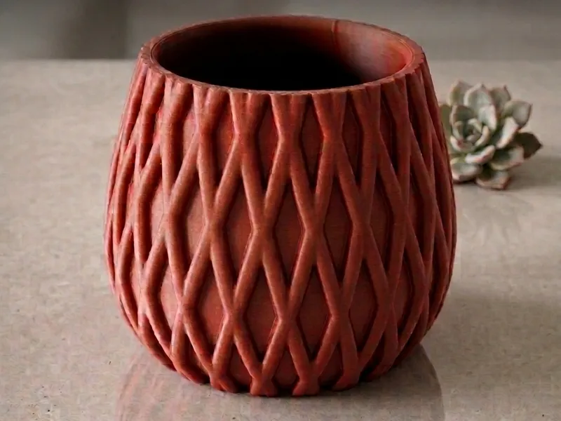 Diamond Weave Vase