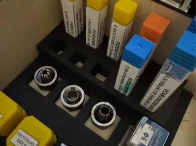 CNC bits and ER11 collet and nuts organizer
