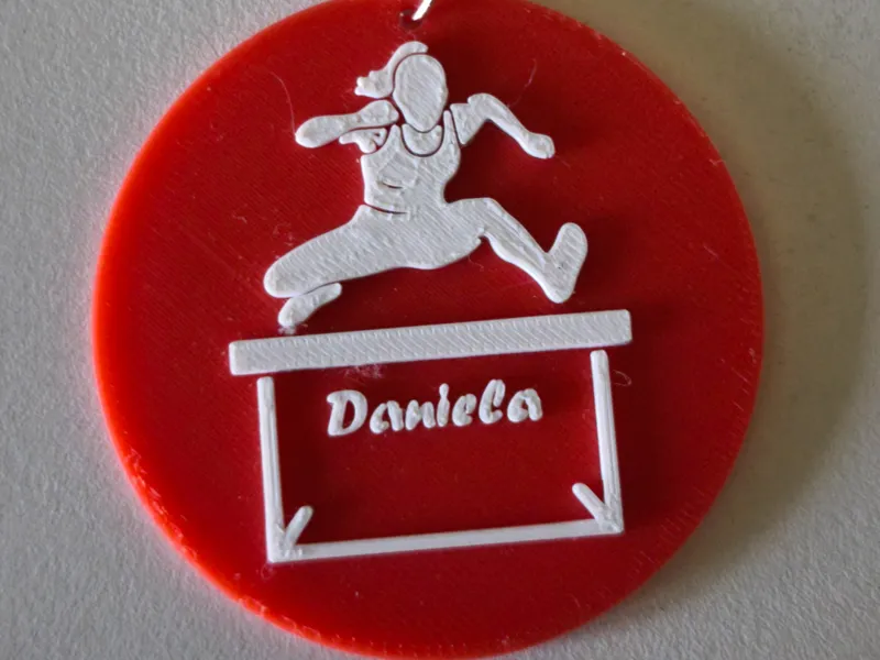 Llavero atleta vallas personalizado