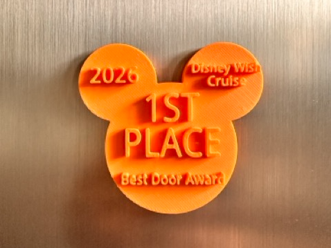 1st Place Disney Best Door Award Magnet