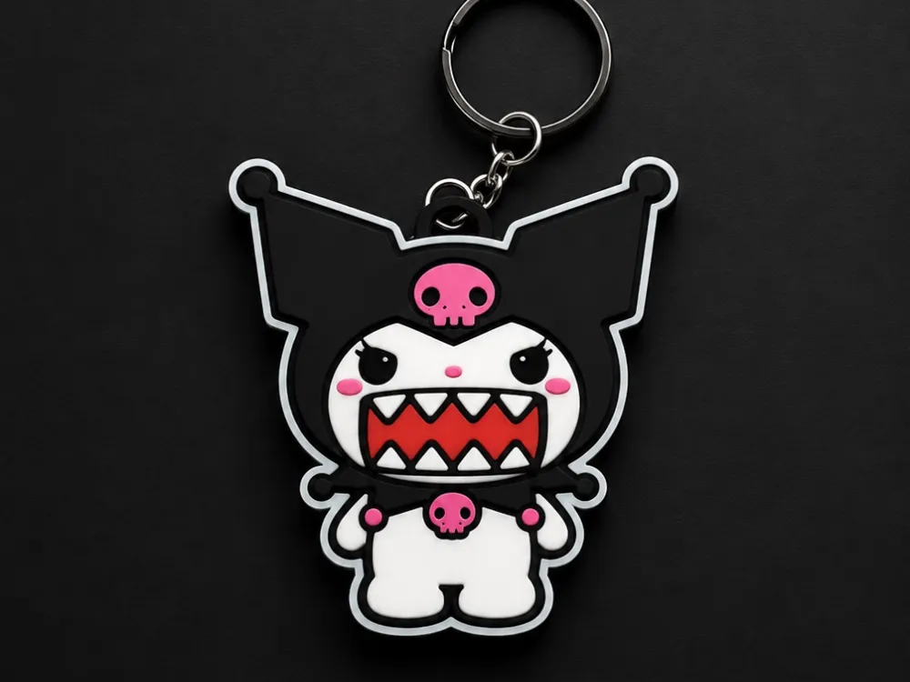 Llavero: adorable Kuromi keychain. Referencia del modelo original.