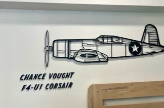Manu. and Name add-on for Large F4U Wallart