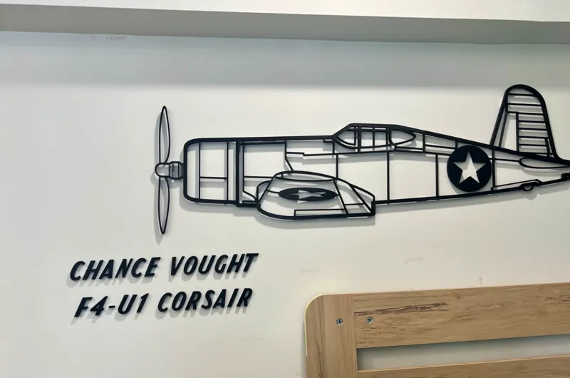 Manu. and Name add-on for Large F4U Wallart