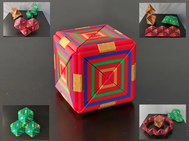 24 Piece Origami Cube - twice the fun!