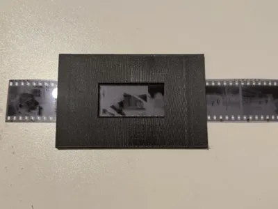 Simple 35mm Film Holder for DSLR Scanning