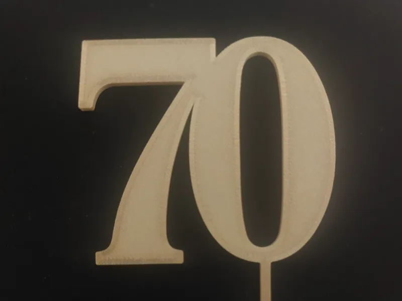 70 cake topper