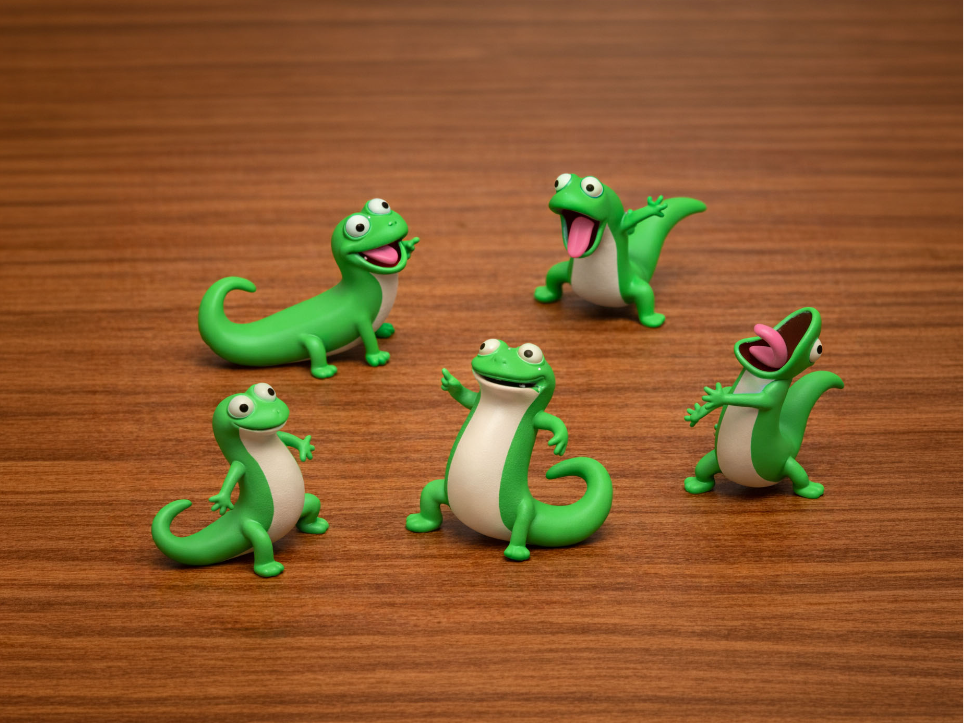 5cm Cute Lizard Figurine Set – AMS Multi Color a