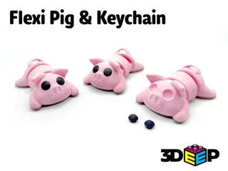 Flexi Pig & Keychain - NO Supports