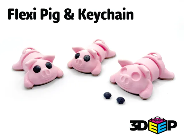 Flexi Pig & Keychain - NO Supports