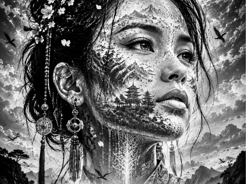 Femme Mystique Japonaise - EASY PRINT