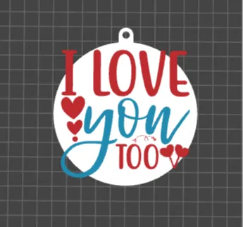i love you cute keychain 