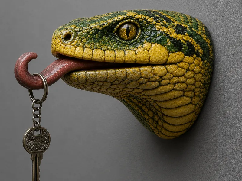 Realistic  Snake Key Hook