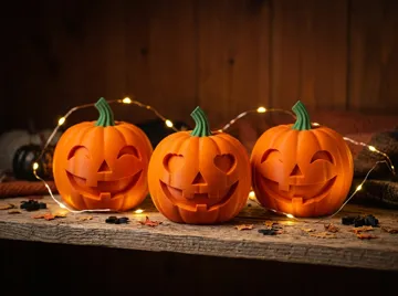 Adorno temático: Cute Halloween Pumpkin Trio – 3 Designs — vista de referencia 3