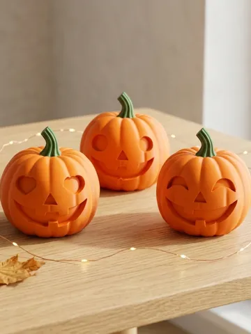 Adorno temático: Cute Halloween Pumpkin Trio – 3 Designs — vista de referencia 2