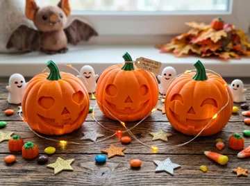 Adorno temático: Cute Halloween Pumpkin Trio – 3 Designs — vista de referencia 5