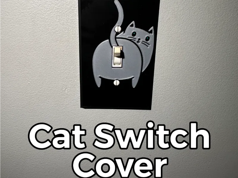 Cat Light Switch Cover - Single Switch