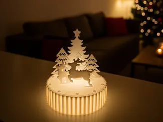 Leuchtsockel Weihnachtsszene