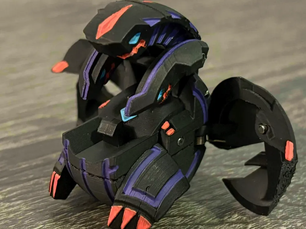 Letrero o emblema decorativo: Custom "Exile Hydranoid" Bakugan - V1. Referencia del modelo original.