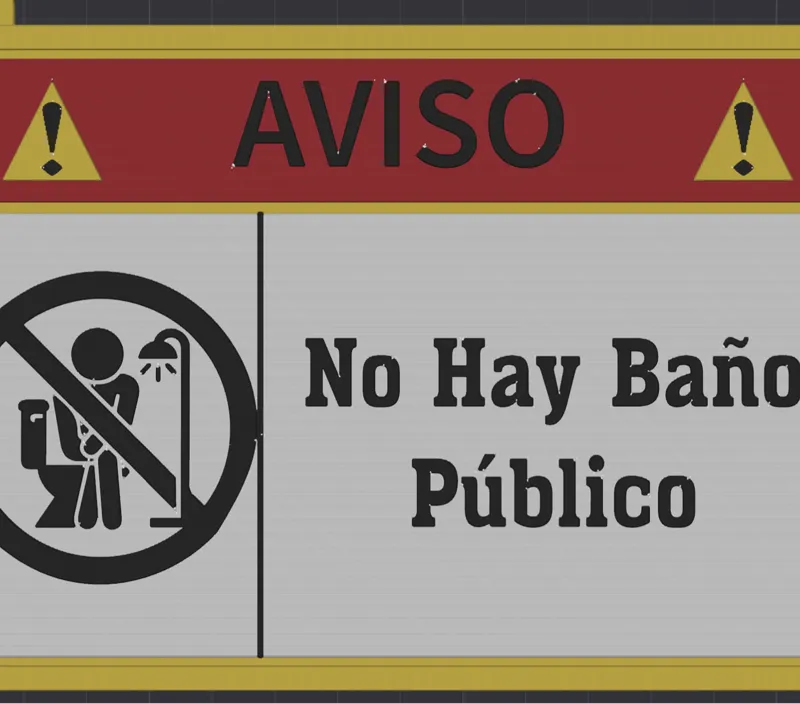 AVISO - NO Bano