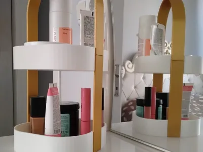 multi-purpose makeup shelf
