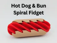 Hot Dog & Bun Vortex Spiral Fidget All Versions