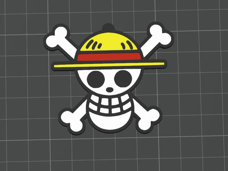 Strawhat multicolor keychain | One Piece