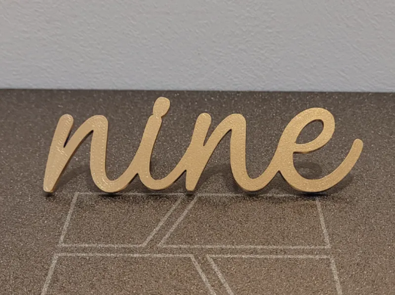 Frontal Cake Topper "Nine"