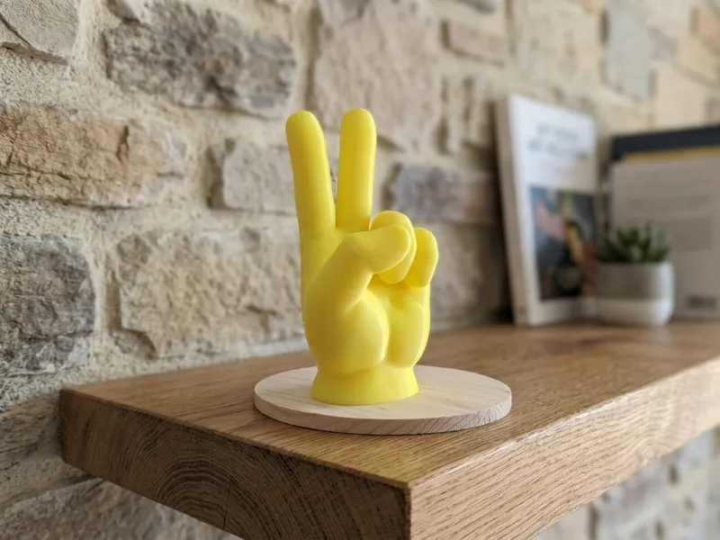 Peace Out! Stylized 3D Hand