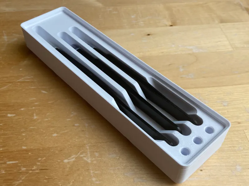 Gridfinity Tweezers Holder (4x1 tray)