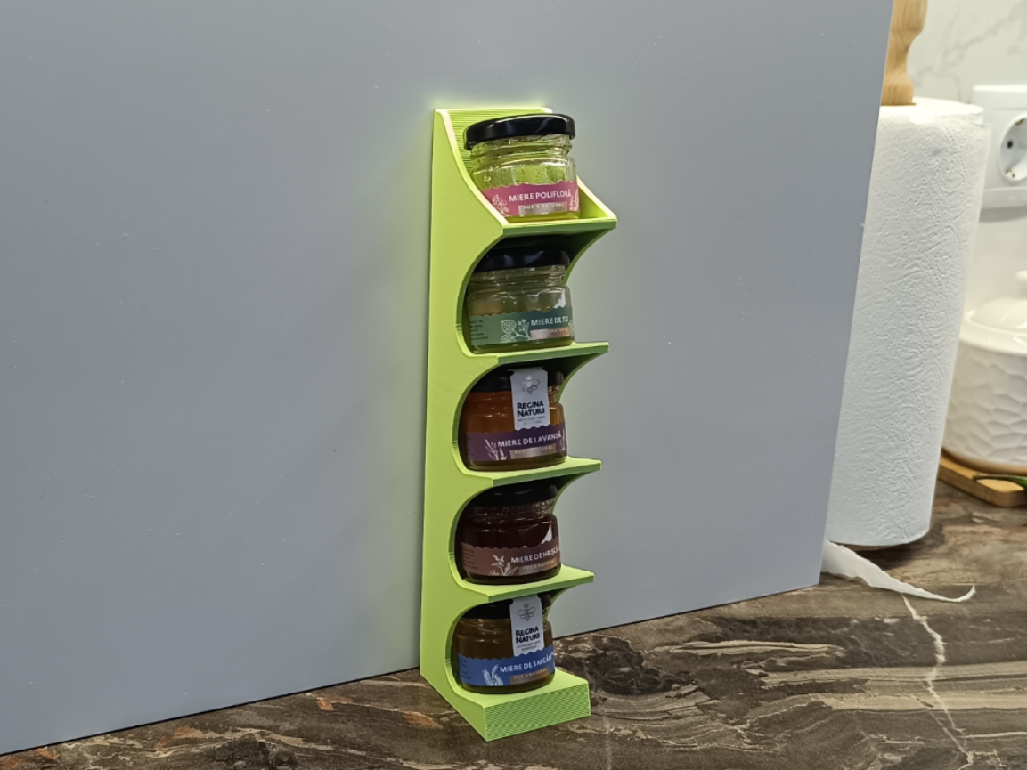 Vertical Mini Honey Jar Organizer, Kitchen Storage