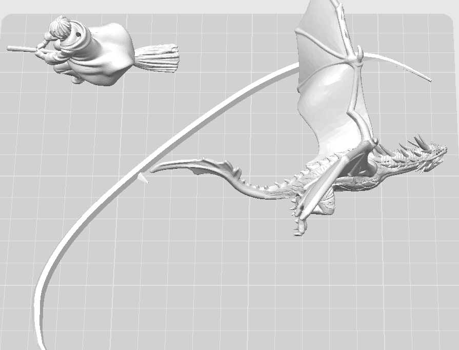 Miniatura 2 do modelo 3D 哈利波特与匈牙利树蜂龙平衡摆件